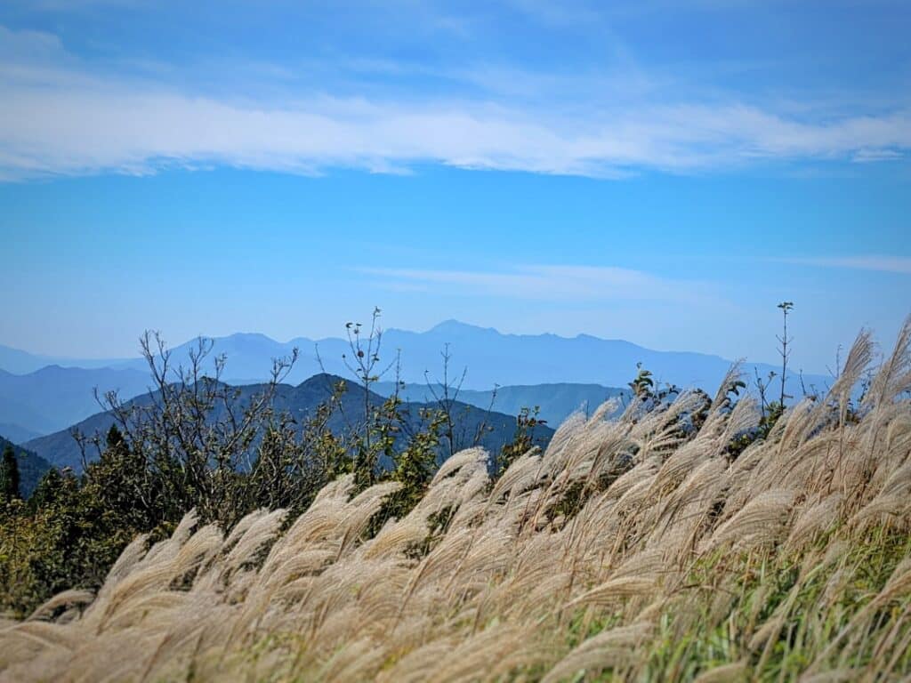 高清水高原から望む大山